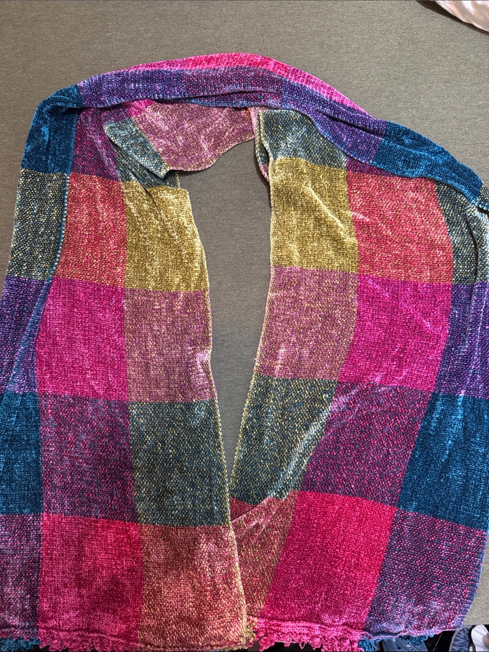 Multicolor Checkered Lightweight Women's Scarf